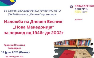 Изложба на укоричени изданија од Дневниот Весник Нова Македонија