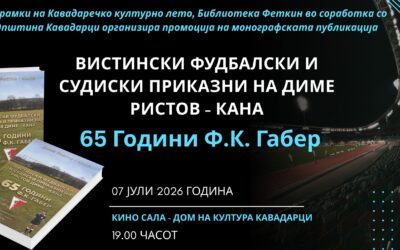 Промовирана монографијата „Вистински фудбалски и судиски приказни“ за 65 години Ф.К. „Габер“